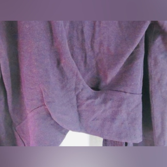 Cabi Women's Purple Sweater, Open Scarf-Hem, Crossing Detail on Back; Size M - Picture 4 of 12